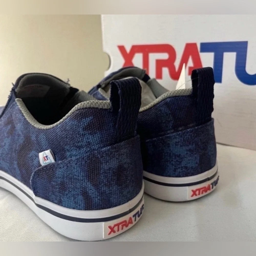 Men’s XTRATUF Sharkbyte Eco Blue Camo Slip On Shoes - Picture 3 of 5